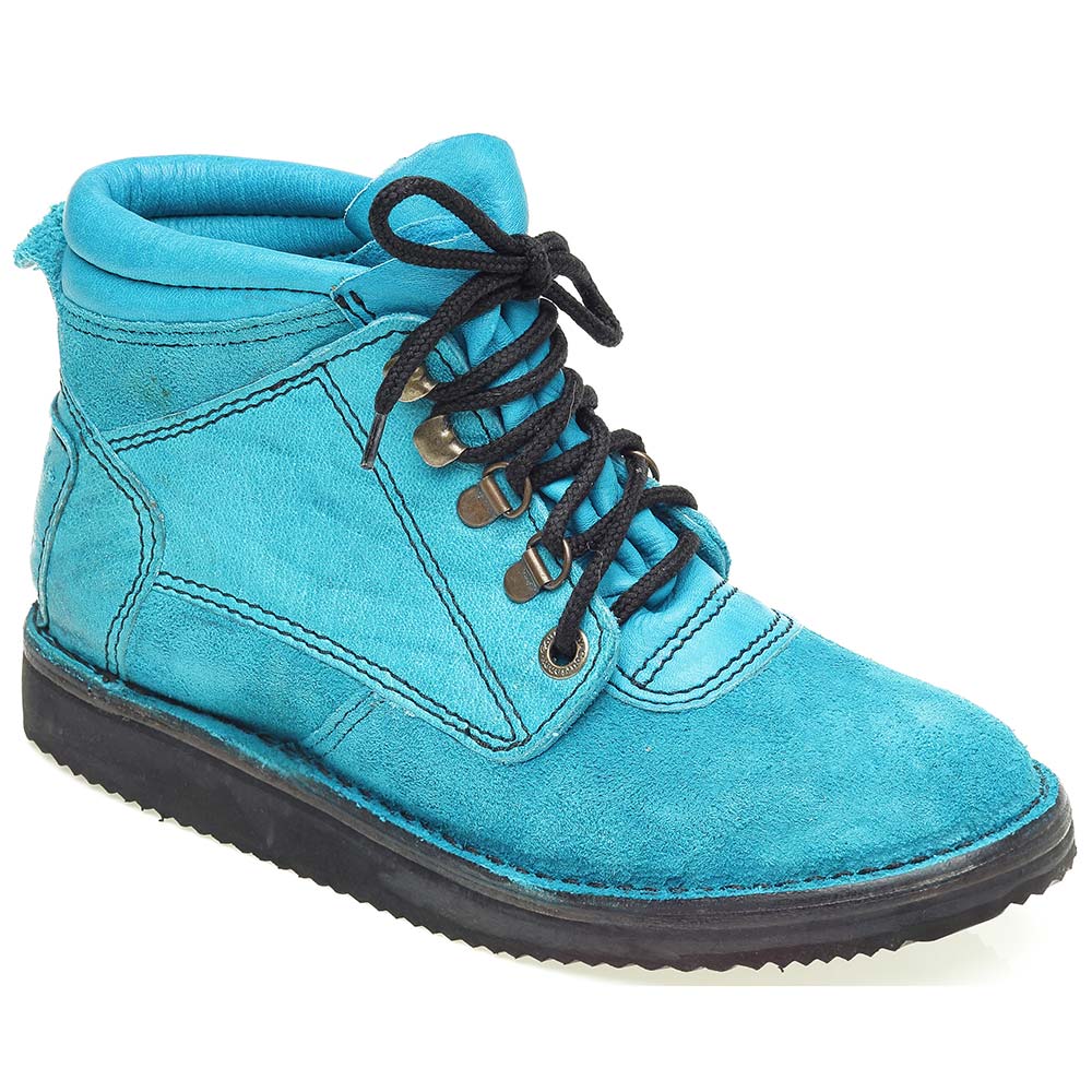 The Courteney Impi in Turquoise Suede 